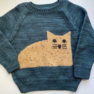 Misha and Puff blue smoke cat sweater